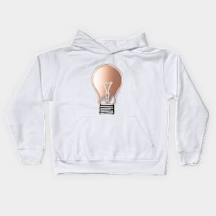 Light Bulb Rose Gold Shadow Silhouette Anime Style Collection No. 427 Kids Hoodie